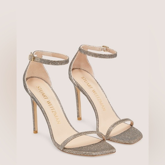NIB Stuart Weitzman Women’s Nudistcurve 100 Ankle Strap Sandals in size 10 - Picture 1 of 11